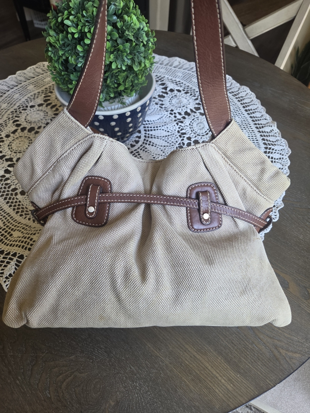 Michael Kors VTG. Drawstring Converse Sh.Bag. 💛🧡 - Picture 9 of 10